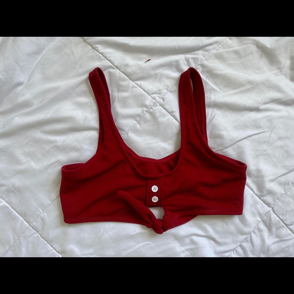 Front-Tie Swim Top